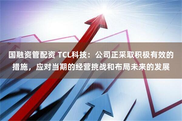 国融资管配资 TCL科技：公司正采取积极有效的措施，应对当期的经营挑战和布局未来的发展